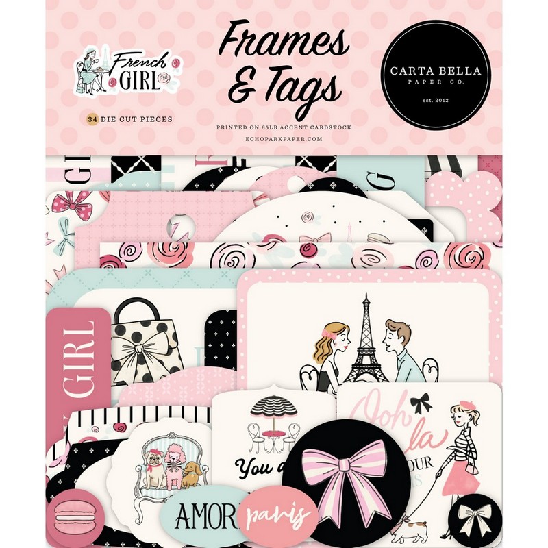 Carta Bella - French Girl - Frames & Tags