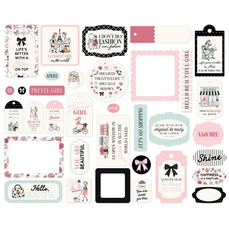 Carta Bella - French Girl - Frames & Tags - Image 2