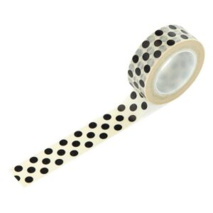 Carta Bella - French Girl - Washi Tape, Big Black Polka Dot