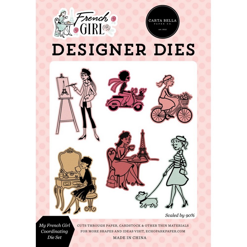 Carta Bella - French Girl - Coordinating Medium Die Set, My French Girl