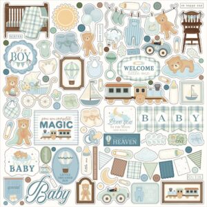 Carta Bella - Little Lullabies, Baby Boy - Cardstock Stickers 12x12"