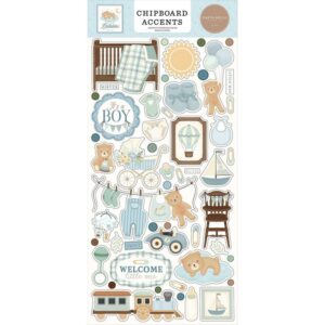 Carta Bella - Little Lullabies, Baby Boy - Chipboard Accents