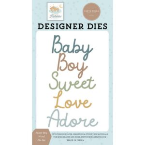 Carta Bella - Little Lullabies, Baby Boy - Die Set, Sweet Boy Word