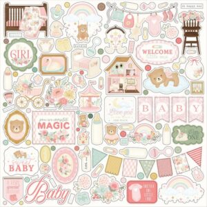 Carta Bella - Little Lullabies, Baby Girl - Cardstock Stickers 12x12"