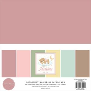Carta Bella - Little Lullabies, Baby Girl - Solids Kit 12x12"