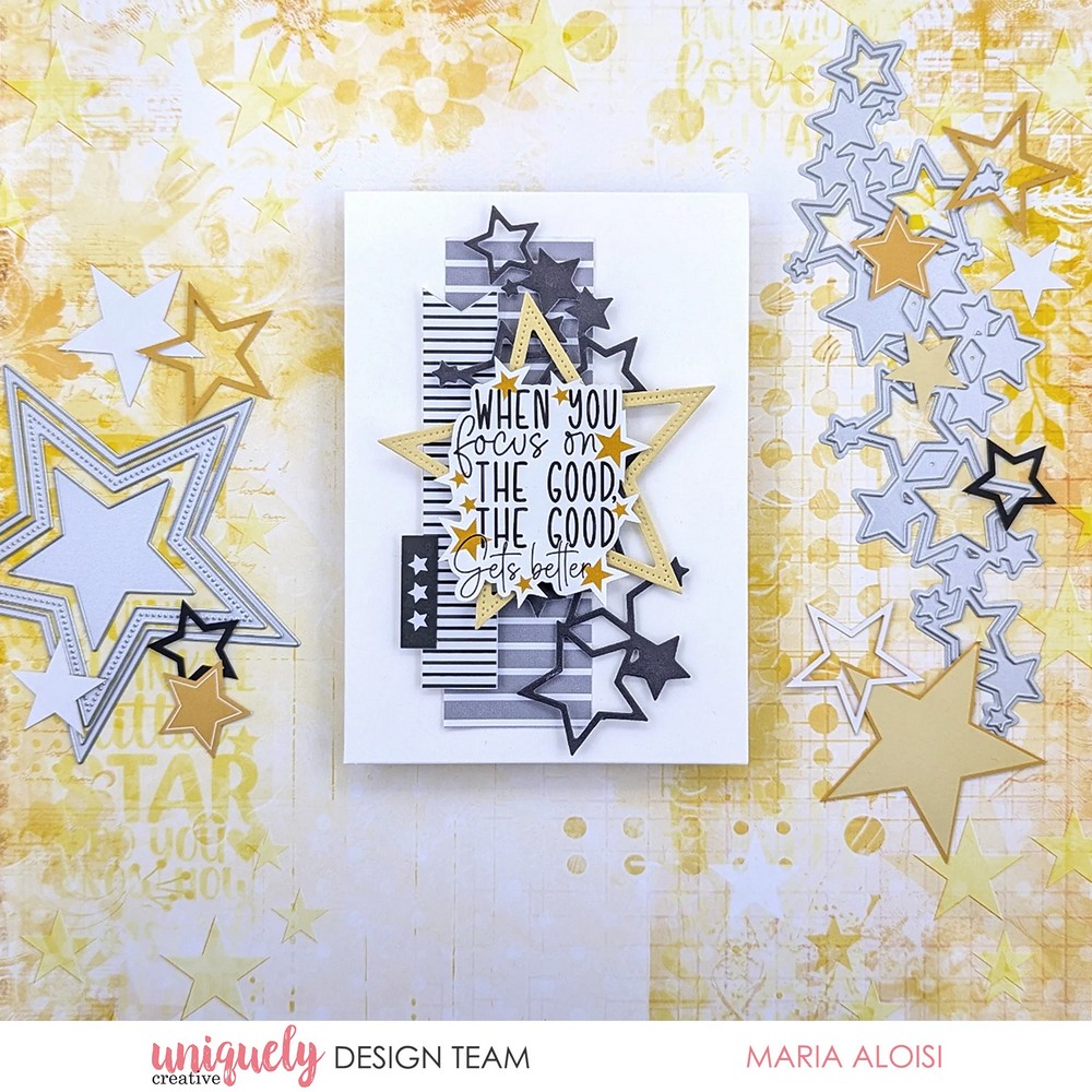 Uniquely Creative - Written In The Stars - Slimline Starry Stack Die - Image 2