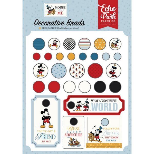 Echo Park - Mouse & Me - Decorative Brads