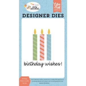 Echo Park - Party Animal - Small Die Set, Birthday Wishes Candles