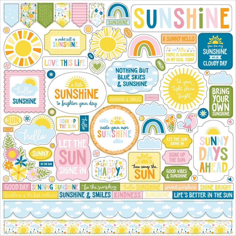 Echo Park - You Are My Sunshine - Cardstock Stickers 12x12"