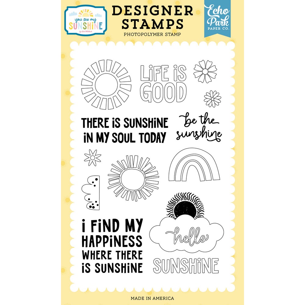 Echo Park - You Are My Sunshine - Stamp Set, Life Is Good
