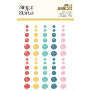 Simple Stories - Happiest Place - Glitter Enamel Dots