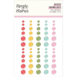 Simple Stories - Pink Lemonade - Glossy Enamel Dots