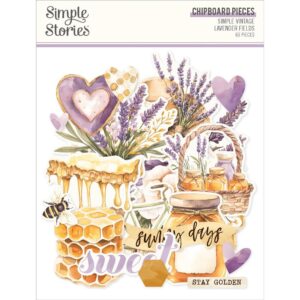 Simple Stories - Simple Vintage Lavender Fields - Chipboard Pieces