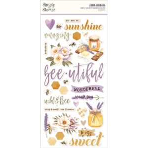 Simple Stories - Simple Vintage Lavender Fields - Foam Stickers