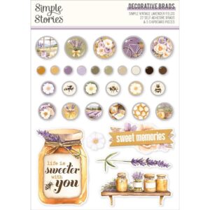 Simple Stories - Simple Vintage Lavender Fields - Decorative Brads