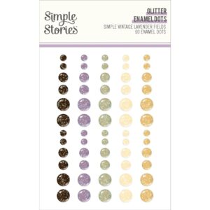 Simple Stories - Simple Vintage Lavender Fields - Glitter Enamel Dots
