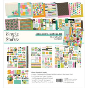 Simple Stories - Color Me Happy - Collector’s Essential Kit 12X12″