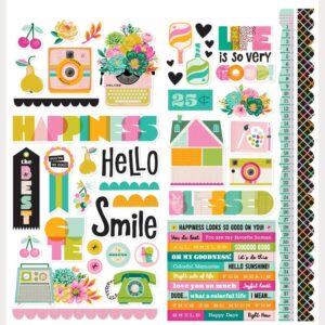 Simple Stories - Color Me Happy - Cardstock Stickers 12×12″, Icons