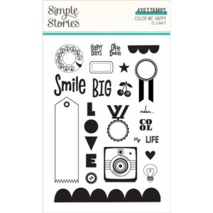 Simple Stories - Color Me Happy - Stamp Set