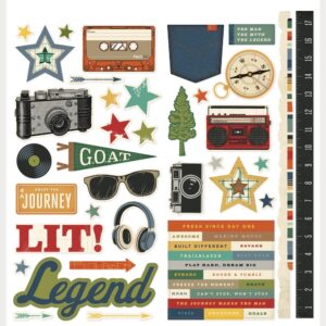 Simple Stories - Rustic Legend - Cardstock Stickers 12×12″, Icons