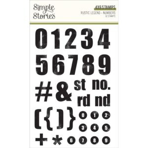 Simple Stories - Rustic Legend - Stamp Set, Numbers