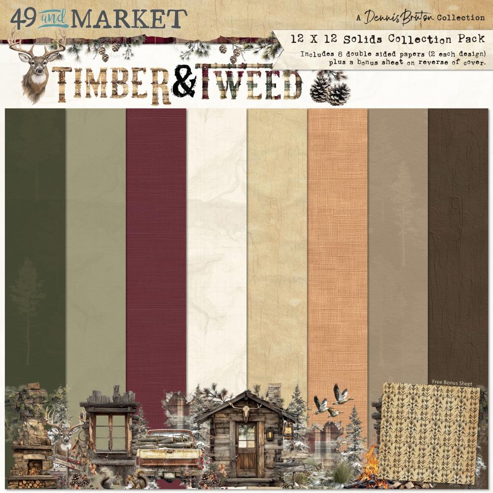 49 & Market - Timber & Tweed - Collection Pack 12x12", Solids