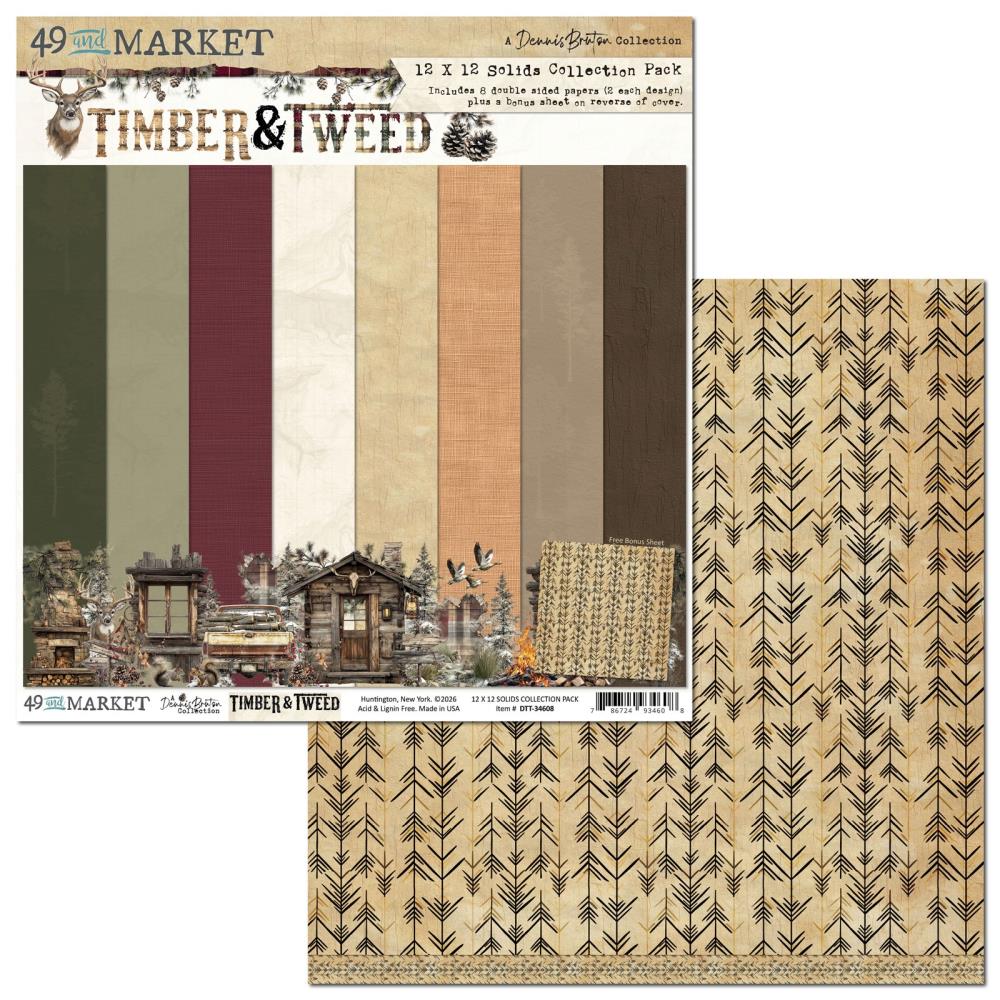 49 & Market - Timber & Tweed - Collection Pack 12x12", Solids - Image 2