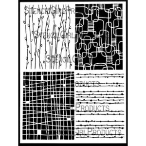 StencilGirl - 9x12" Stencil - Linear Textures