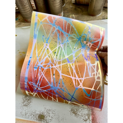 StencilGirl - 9x12" Stencil - Scribbley - Image 2