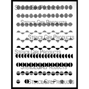 StencilGirl - 9x12" Stencil - Circle-Line Borders
