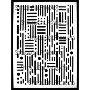 StencilGirl - 9x12" Stencil - Urban Rhythm Matrix