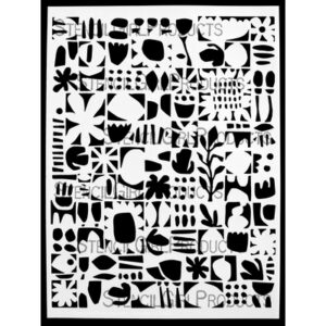 StencilGirl - 9x12" Stencil - Doodle