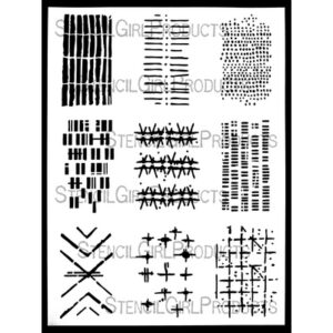 StencilGirl - 9x12" Stencil - ATC Apter #3