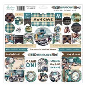 Mintay - Man Cave - Chipboard Ephemera 12x12"
