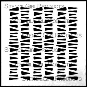 StencilGirl - 6x6" Stencil - Primitive Wedges