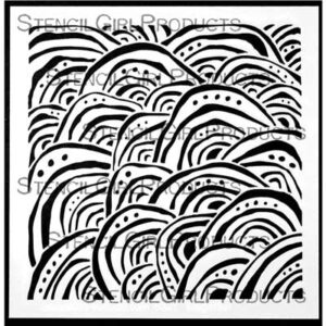 StencilGirl - 6x6" Stencil - Whimsical Waves