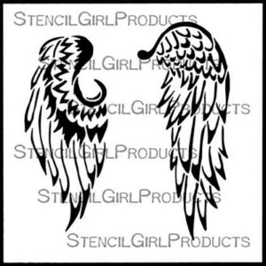StencilGirl - 6x6" Stencil - Baby Angel Wings