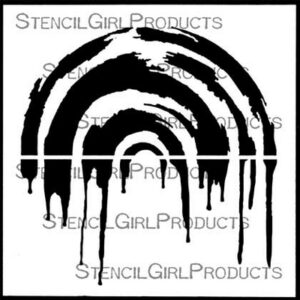 StencilGirl - 6x6" Stencil - Little Painted Rainbows