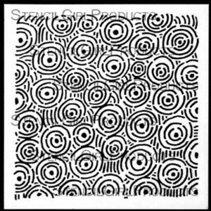 StencilGirl - 6x6" Stencil - Organic Zen Circles
