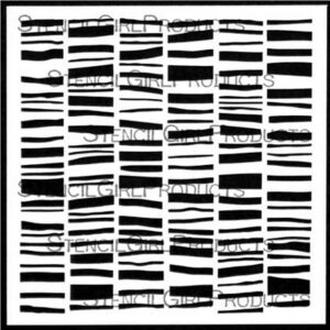 StencilGirl - 6x6" Stencil - Fragmented Line Columns
