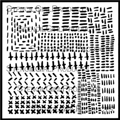 StencilGirl - 6x6" Stencil - Boro