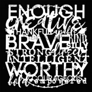 StencilGirl - 6x6" Stencil - I AM Words