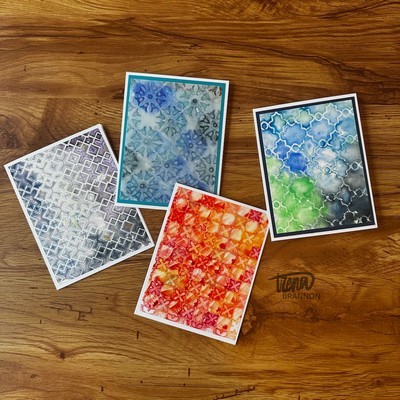 StencilGirl - 6x6" Stencil - Flower Power Drop Tile - Image 3