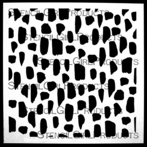 StencilGirl - 6x6" Stencil - Brush it Off