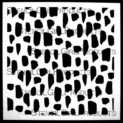 StencilGirl - 6x6" Stencil - Brush it Off