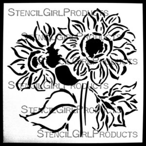 StencilGirl - 6x6" Stencil - Sunflowers