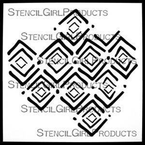 StencilGirl - 6x6" Stencil - Zig Zag