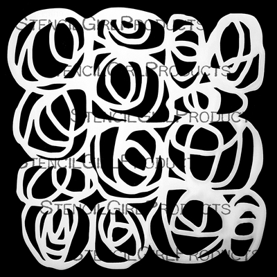 StencilGirl - 6x6" Stencil - Knotted Circles