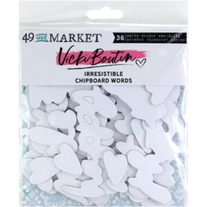 49 & Market - Irresistible - Chipboard Set, Words