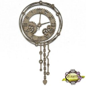 2Crafty Chipboard - Steampunk Chain Clock Cluster